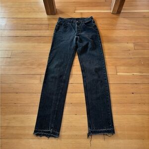 Vintage Levi’s 501 washed black straight leg five button fly